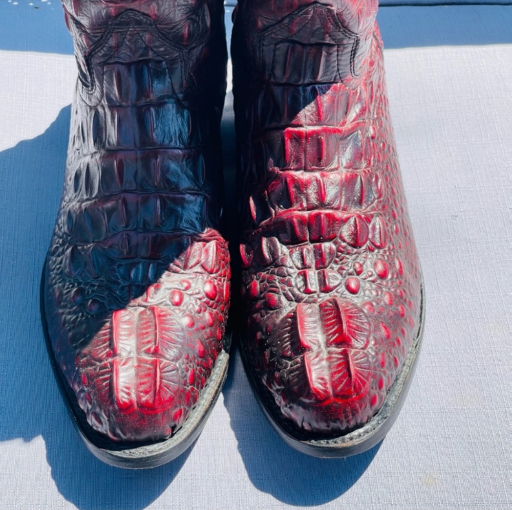 Western Boots El Presidente Gold Collection Crocodile